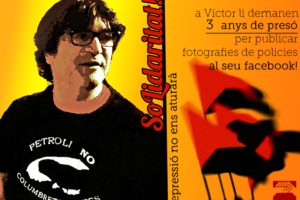 Campaña antirrepresiva de CGT-PV en solidaridad con el compañero de Castellón, Víctor Tormo