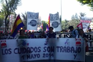 Grupo de Mujeres de CGT Madrid en el 1º de Mayo