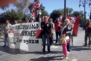 [Fotos] CGT se solidariza en Valencia con la lucha de los trabajadores y trabajadoras de FCC Parques y Jardines Zaragoza