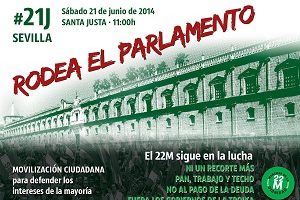 La Red Antimilitarista y Noviolenta de Andalucía participará en las Marchas de la Dignidad rodeando el Parlamento de Andalucía donde exigirá «Paz, Trabajo y Vivienda»