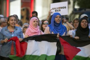 Concentración en Madrid contra el genocidio del pueblo palestino