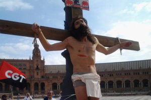 [Fotos] Vía Crucis contra la represión hoy en Sevilla