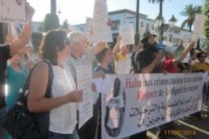 Manifestación en Rabat contra el racismo en Marruecos y en solidaridad con las víctimas de la segregación racial