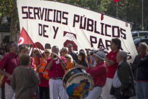 [Fotos] Manifestación en Madrid en defensa del sector ferroviario y aeroportuario