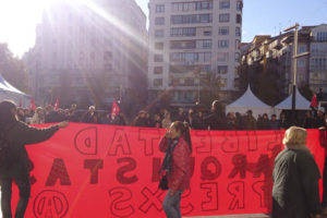 [Fotos] Concentración por la libertad de las y los presos anarquistas en Santander