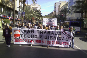 Actos de la Marchas de la Dignidad en Alicante