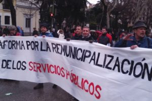 Comunicado de apoyo a la remunicipalización de los servicios públicos en Madrid