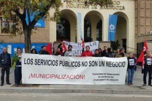 La Plataforma por la Remunicipalización de los Servicios Públicos de Zaragoza comienza este  próximo lunes su ronda de charlas por los barrios de Zaragoza