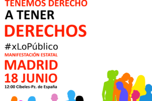 La CGT convoca una manifestación estatal en Madrid, para el 18 de junio, en defensa de los servicios públicos