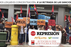 Concentración el jueves 7 de julio en Atento Coruña
