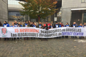 Denunciadas en Bruselas las ilegalidades del convenio de contact center