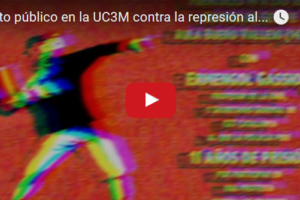 Vídeo: Acto público en la UC3M contra la represión al movimiento estudiantil