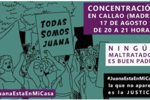 La Plataforma 7N llama a acudir a la concentración en apoyo a #JuanaRivas que tendrá lugar hoy en Callao