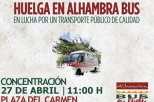 Petición de solidaridad de compañeras/os de Alhambra Bus en huelga
