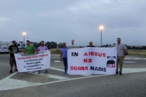 La confluencia sindical gaditana exige la readmisión de los trabajadores despedidos en Airbus