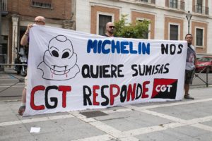 Concentración en apoyo al compañero Wifo, represaliado por Michelin