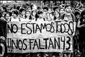 CGT muestra su repulsa a las desapariciones de las 43 estudiantes de Ayotzinapa en el 4º aniversario de los sucesos de Iguala