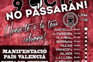 CGT-Castelló llama a participar en la manifestación antifascista del 9 de Octubre
