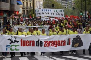 Seguimiento del 100% en la tercera jornada de huelga de Parques y Jardines de Zaragoza