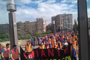 Movilización contra el amianto CAF-Zaragoza