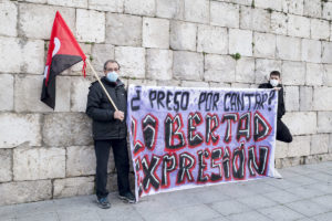 Valladolid, concentración por la libertad de Pablo Hasél y la derogación de la Ley Mordaza