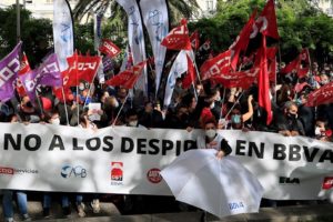 BBVA Castilla y León. Ante los despidos masivos en BBVA: Movilización para defender nuestros puestos de trabajo