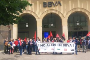 Nueva jornada de huelga en BBVA ante los despidos programados en el ERE