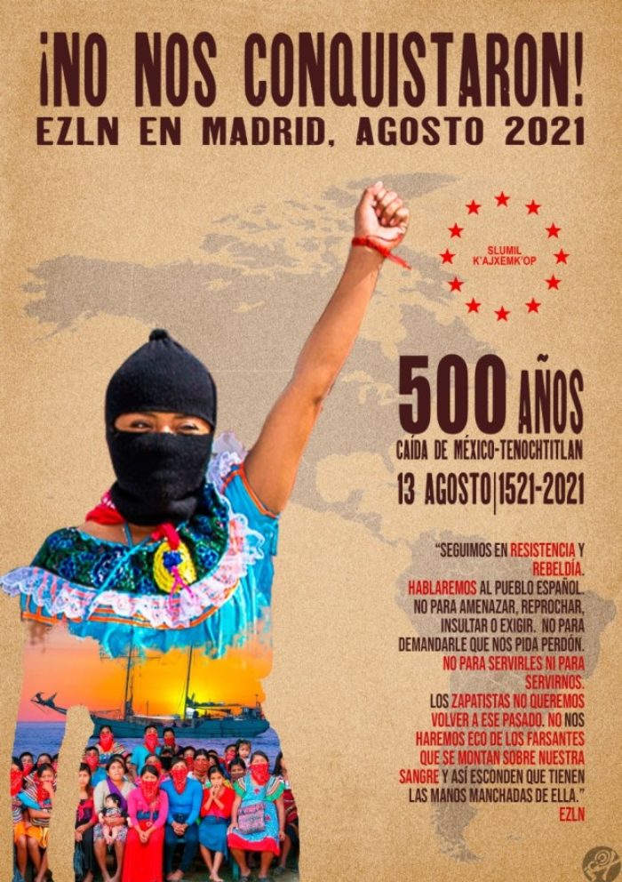 CGT se suma al llamamiento del EZLN y el CNI a la acción dislocada, “a 500 años del inicio de la resistencia” de los pueblos indígenas contra la colonización (México) celebrando un concierto el día 12 de agosto - Imagen-1