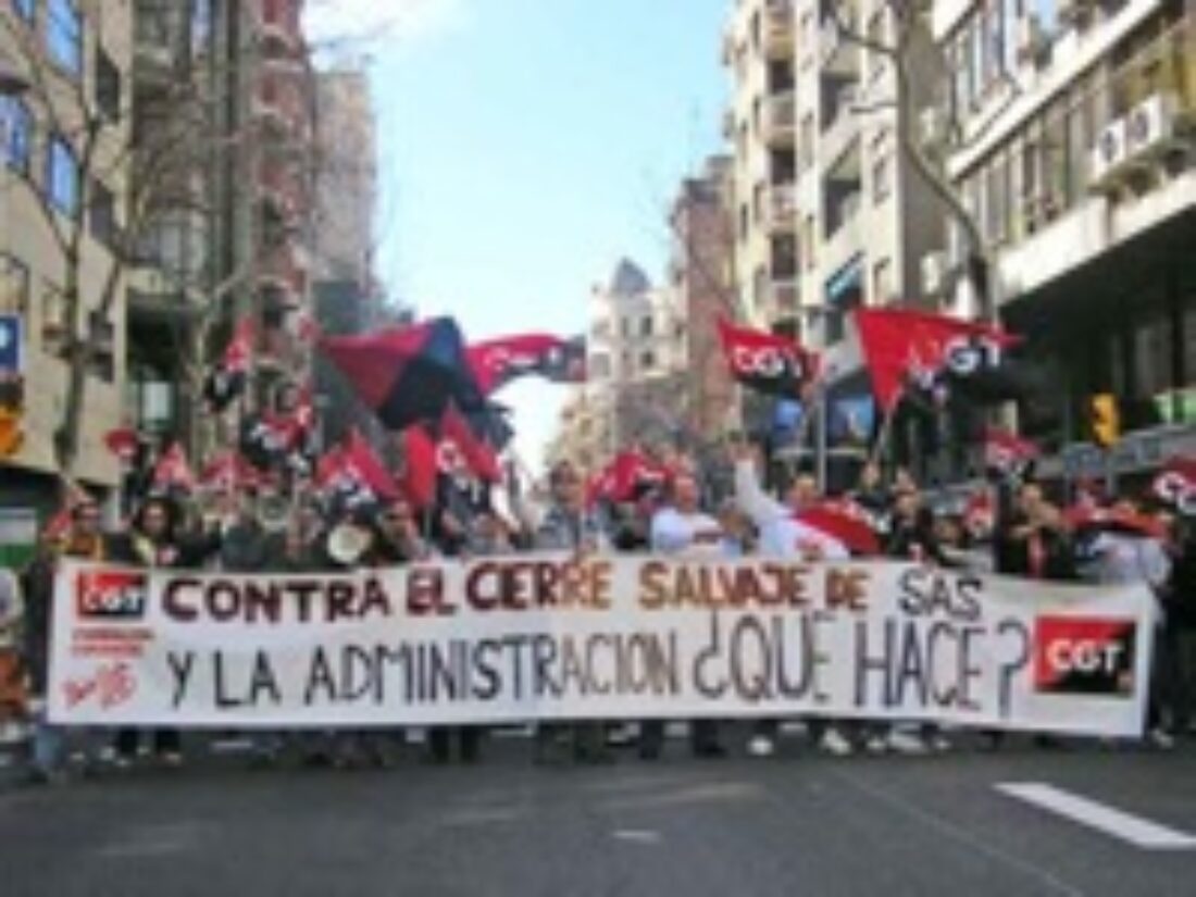 11 septiembre, Sant Boi : Manifestación de lxs trabajadorxs de SAS