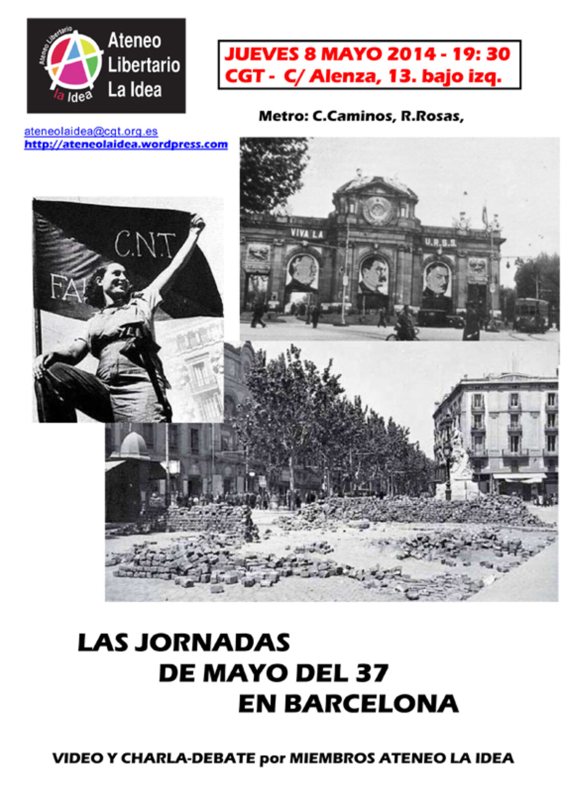 Ateneo Libertario «La Idea»: «Las jornadas de mayo del 37 en Barcelona»