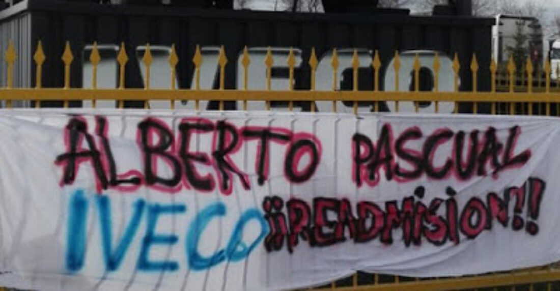 9-M: Concentración en apoyo al compañero de CGT despedido en Iveco Valladolid