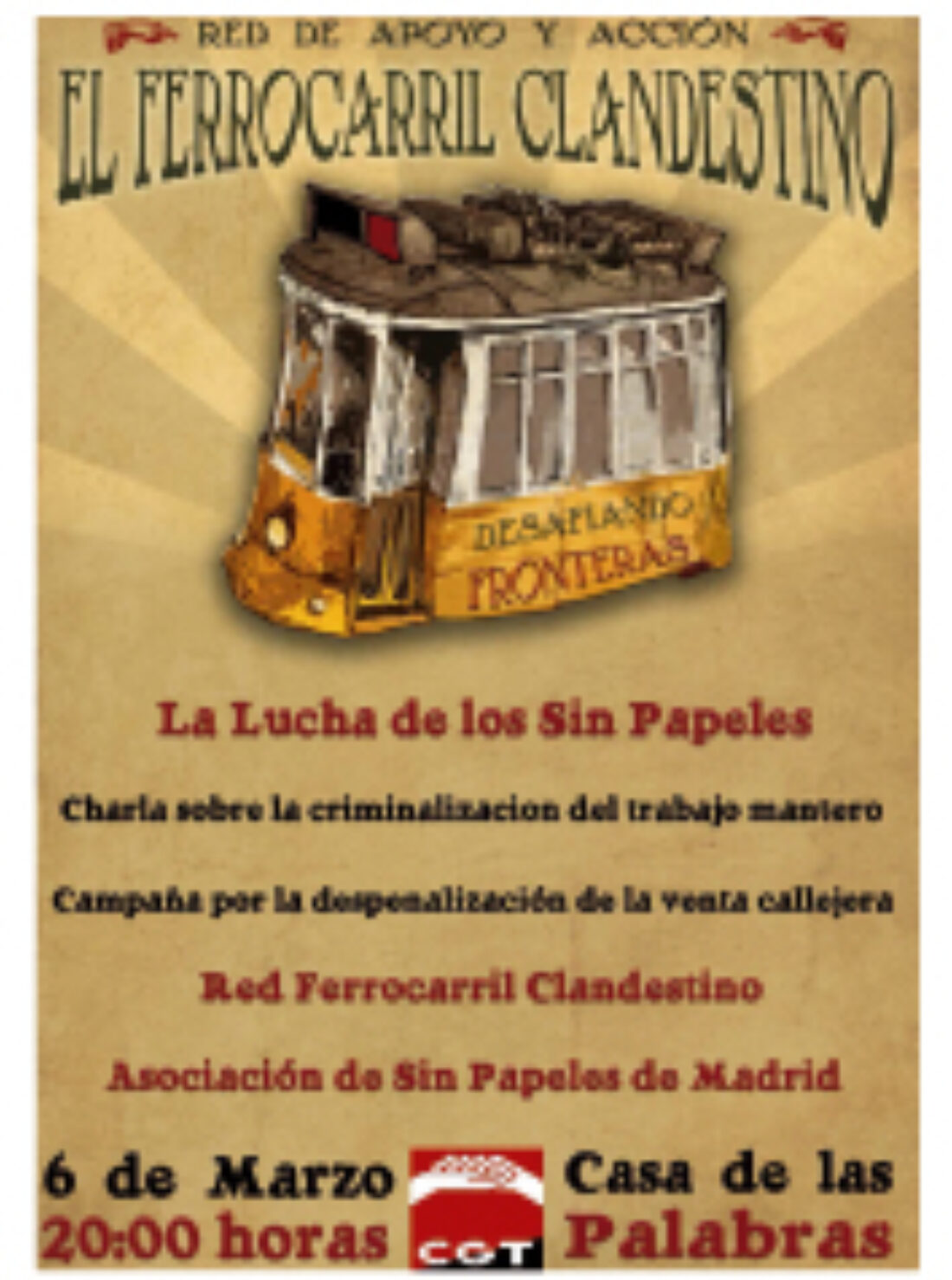Valladolid, 6 de marzo : charla sobre la criminalización del trabajo mantero «La Lucha de los Sin Papeles»