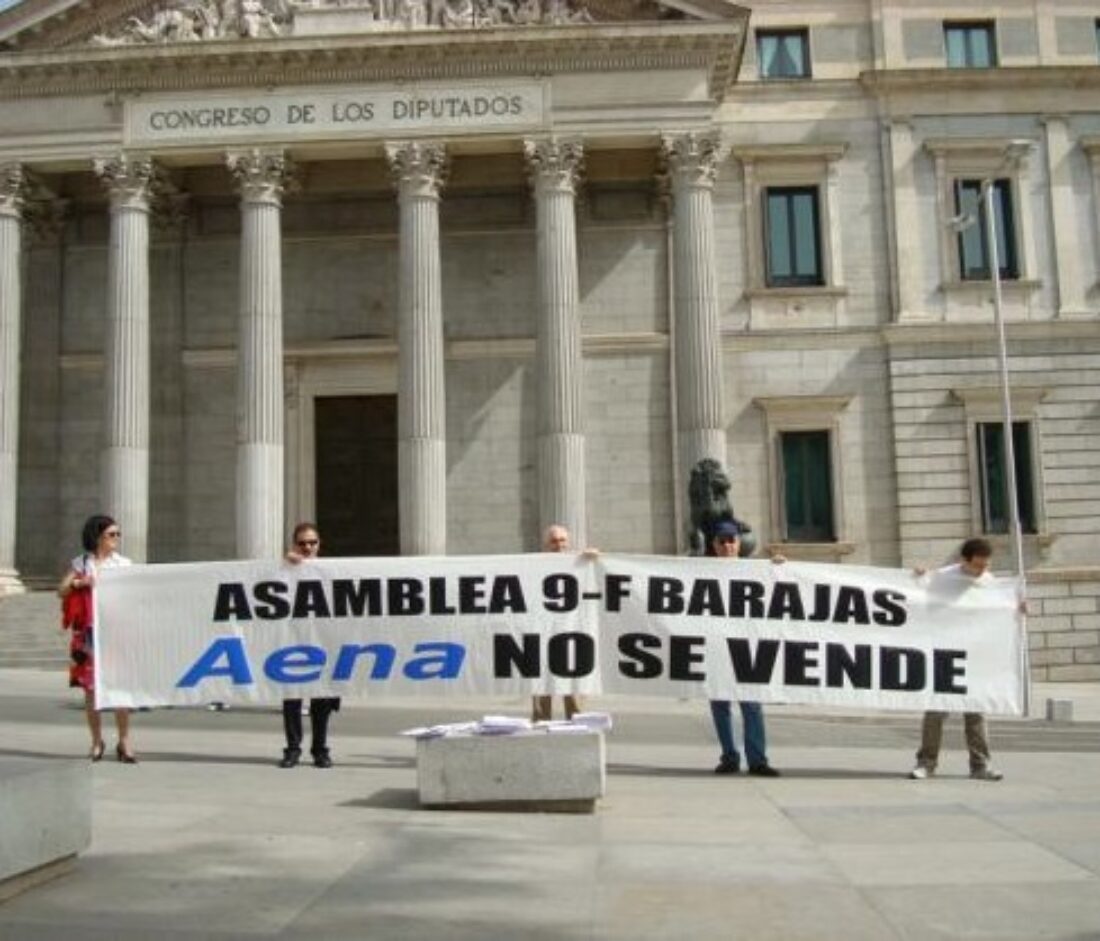 Madrid: Concentración contra la privatización de Aena