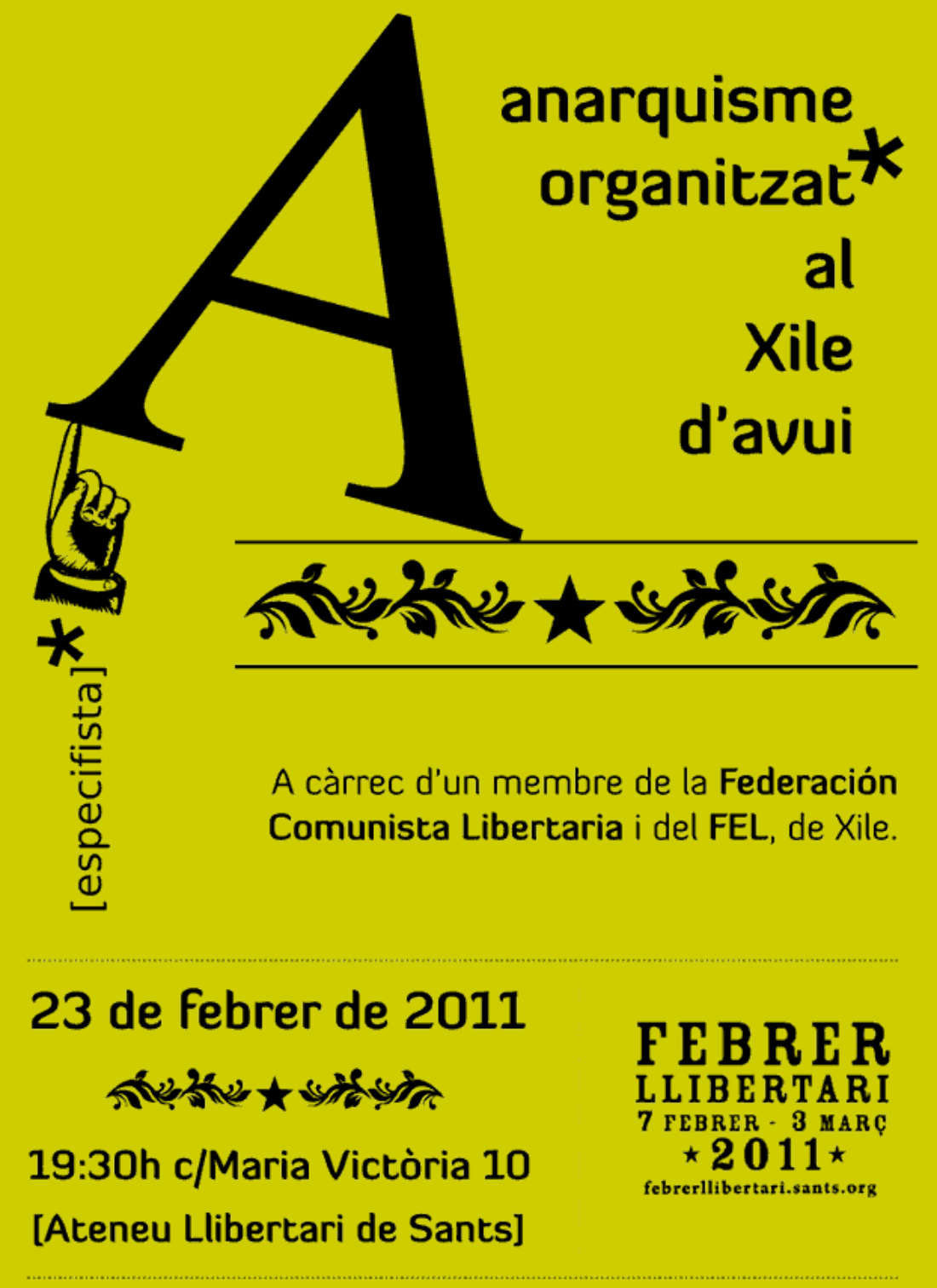 Xerrada: «Anarquisme Organitzat (especifista) a Xile avui» per un membre de la FCL i del FEL