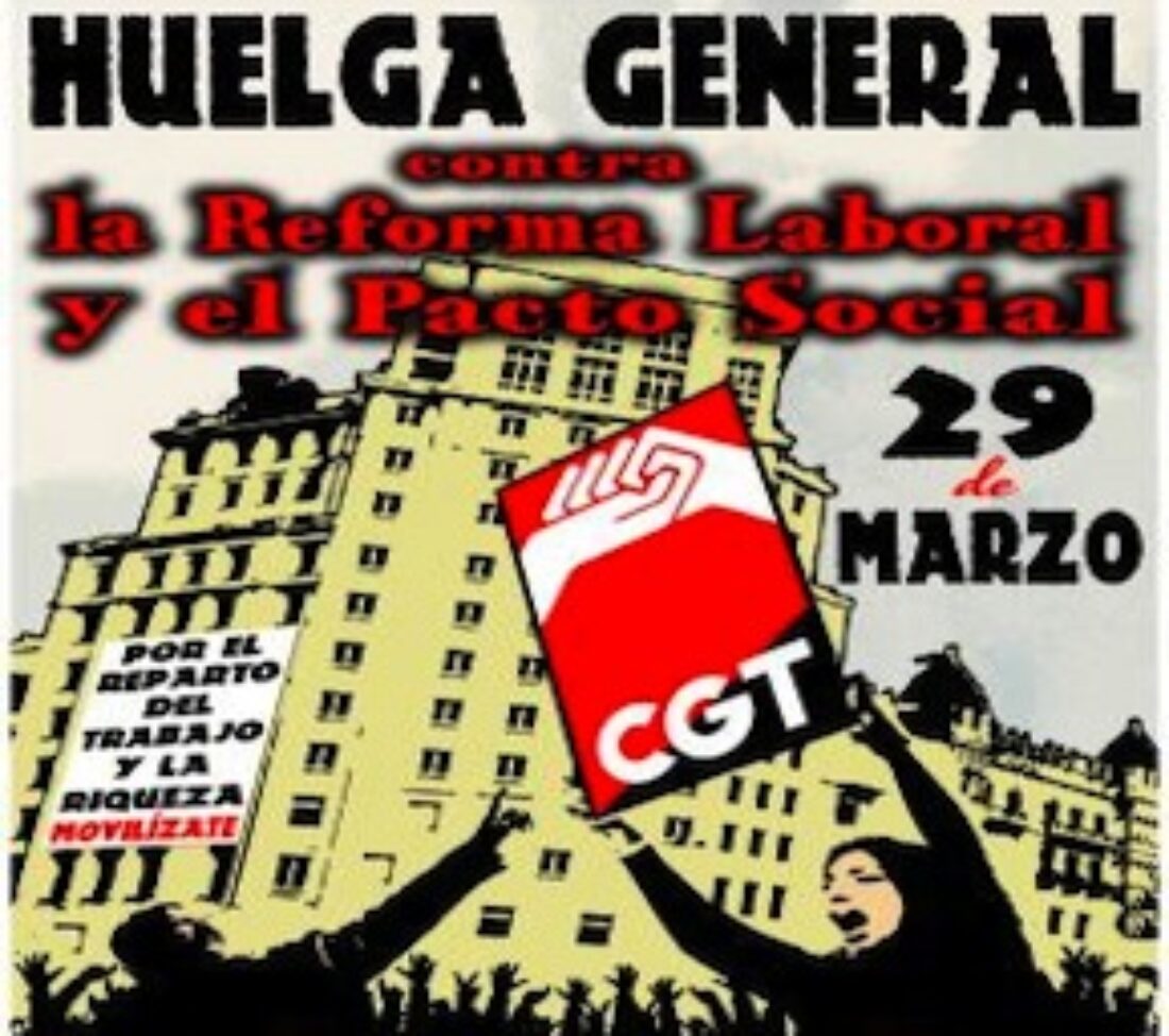 Actos de la CGT: Huelga General 29M
