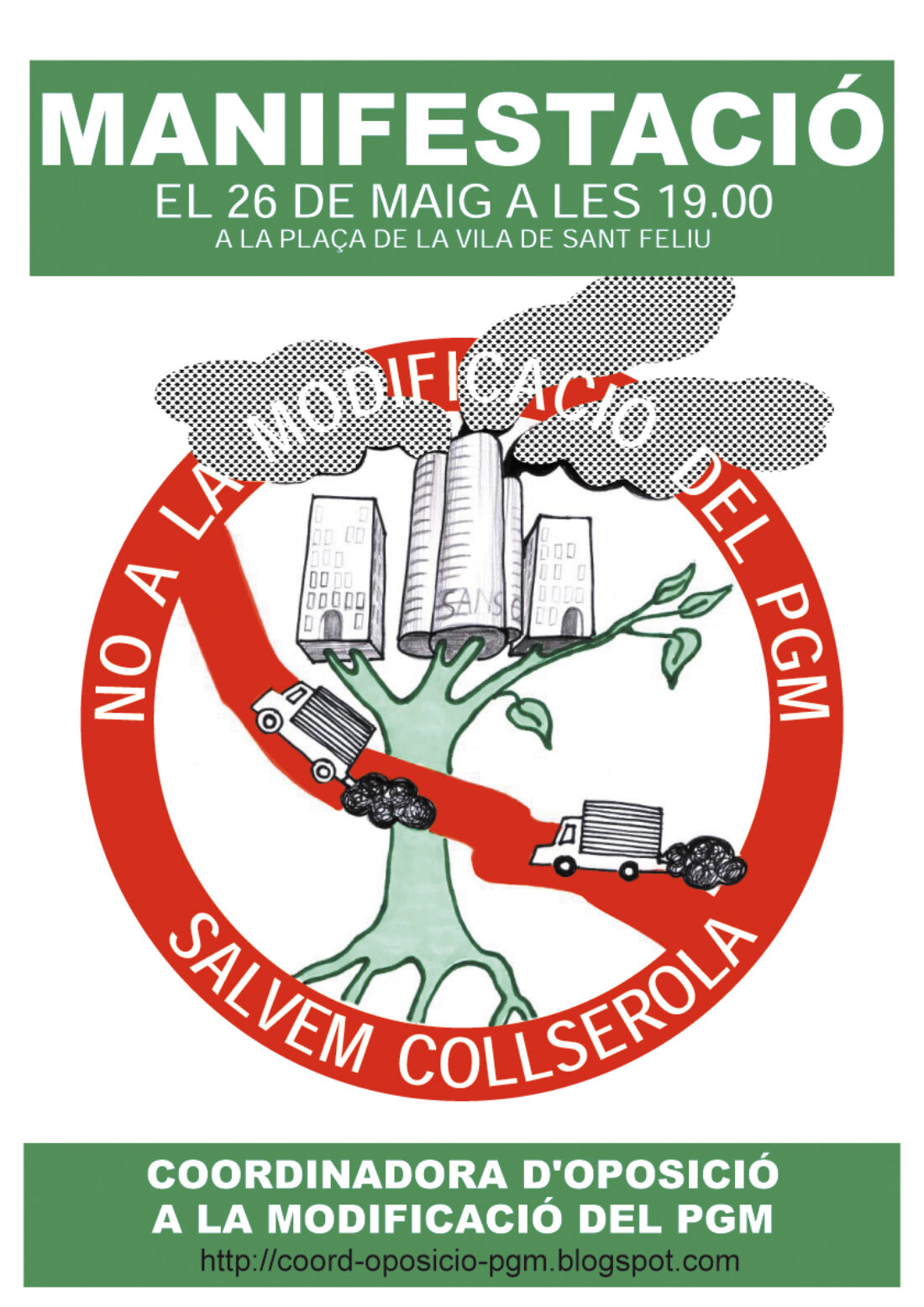 Manifestació 26 de Maig – No a la modificació del PGM, Salvem Sant Feliu !