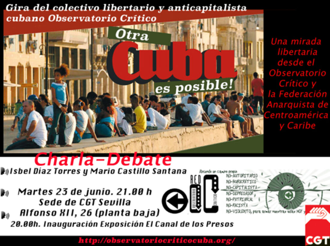 23-J: Charla-debate «Otra Cuba es posible» en Sevilla