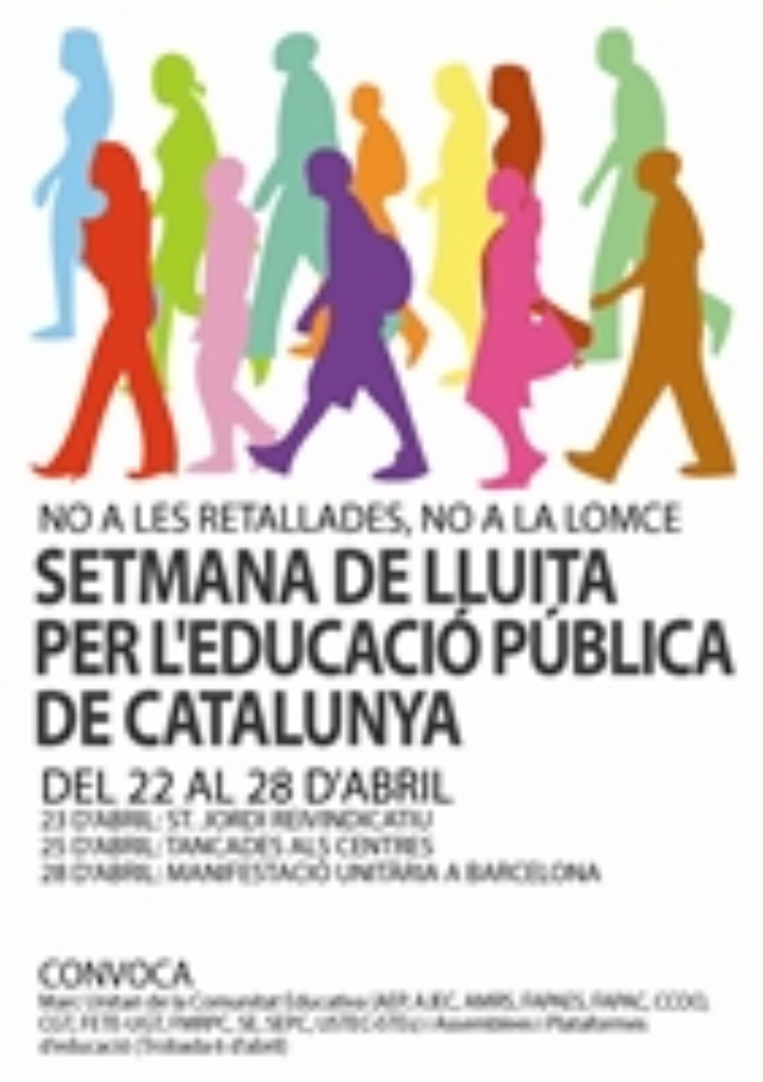 Semana de lucha por la Educación Pública de Cataluña, del 22 al 28 de abril