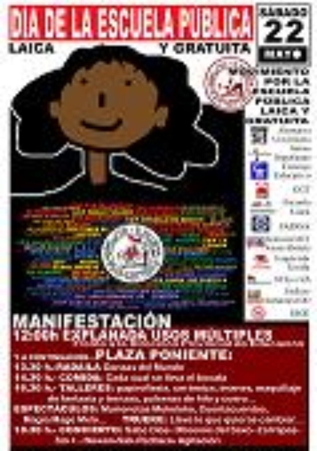 22 mayo, Valladolid : Día de la Escuela Pública, Laica y Gratuita