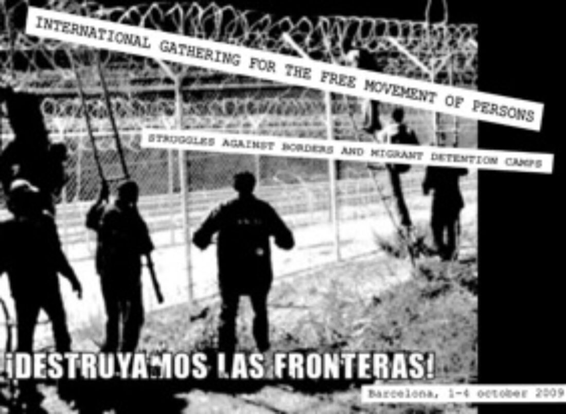 1-4 oct Barcelona : Jornadas internacionales para la libre circulación de las personas, contra los CIE y contra las fronteras