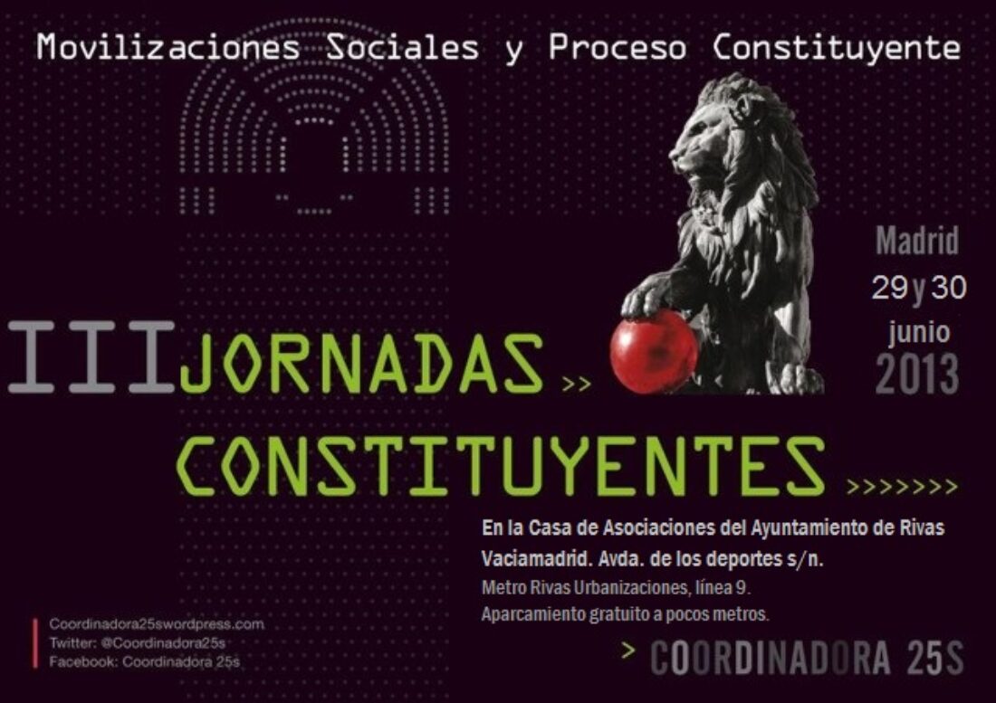 III Jornadas Constituyentes convocadas por la Coordinadora 25S
