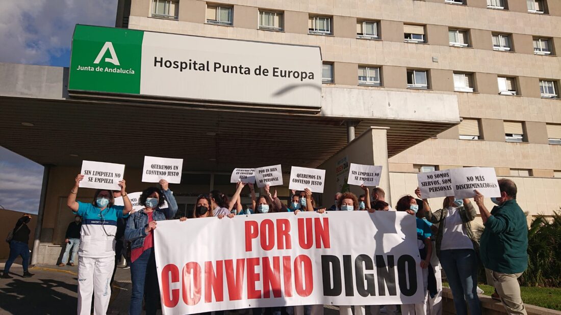 Huelga en limpieza hospitalaria Sacyr Facilities