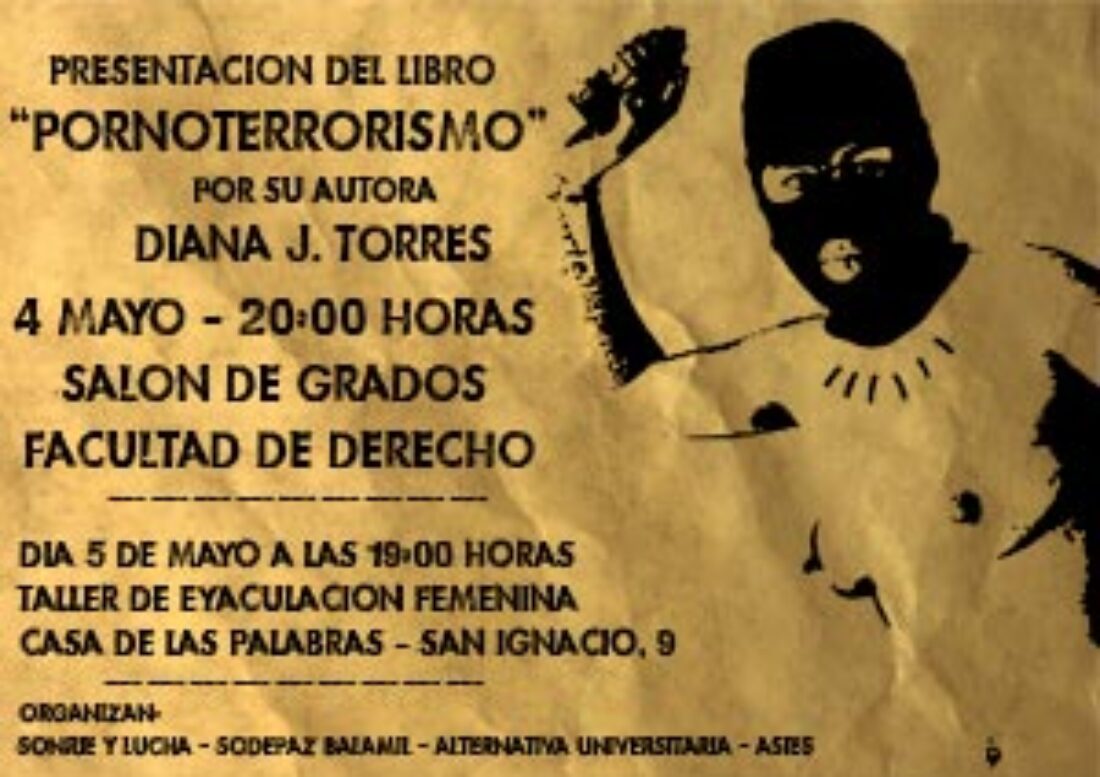 Valladolid: Presentación del libro «Pornoterrorismo», por Diana J. Torres