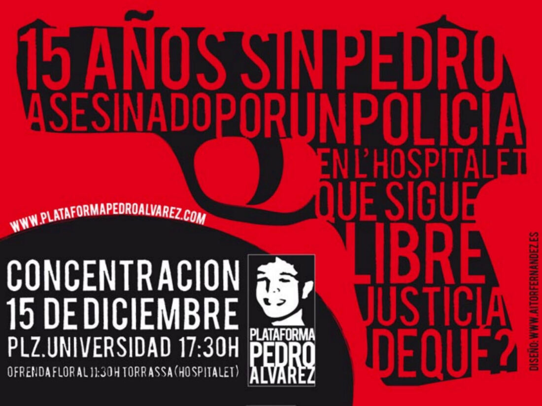 15 de diciembre. Hospitalet : concentración en solidaridad con Pedro Álvarez