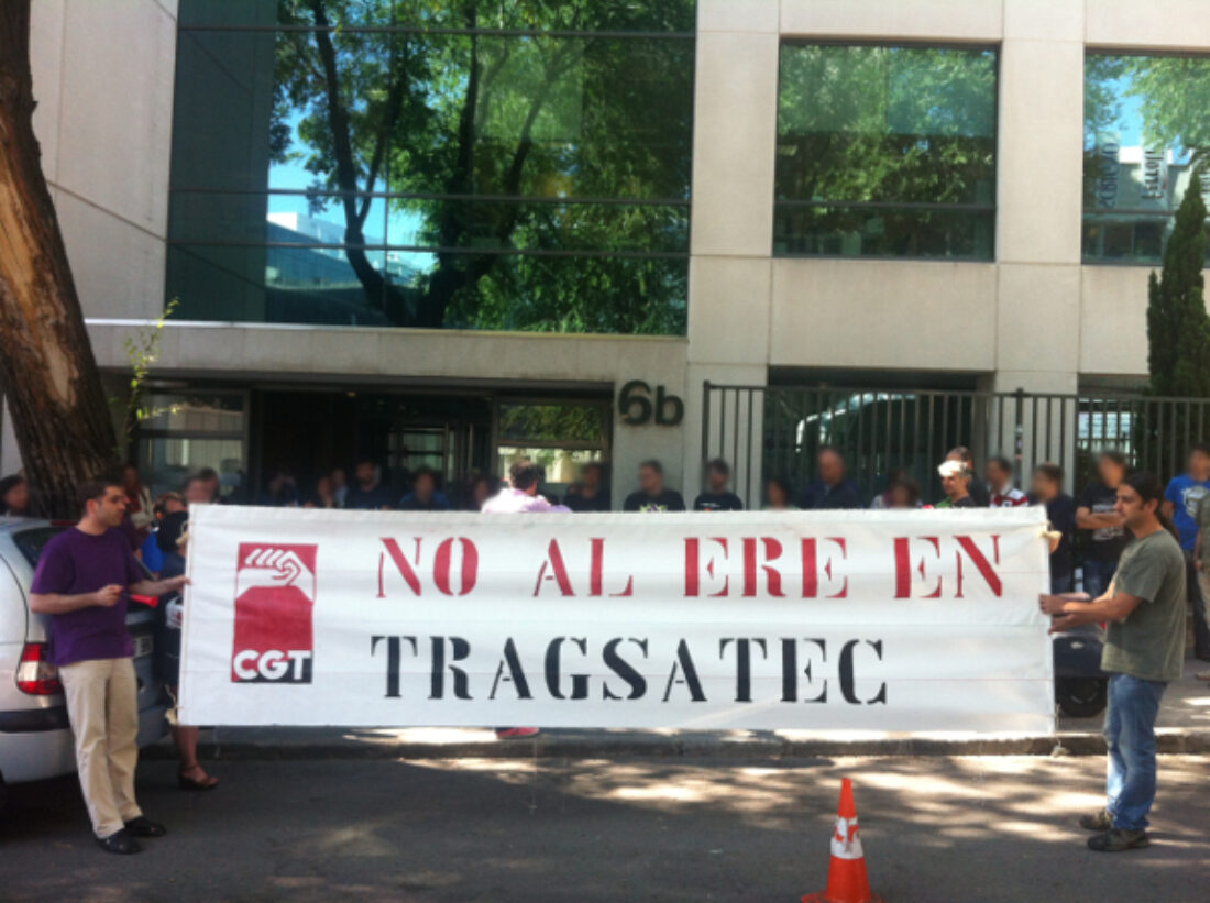 Huelga contra el ERE en Tragsatec el 9 de diciembre de 2015