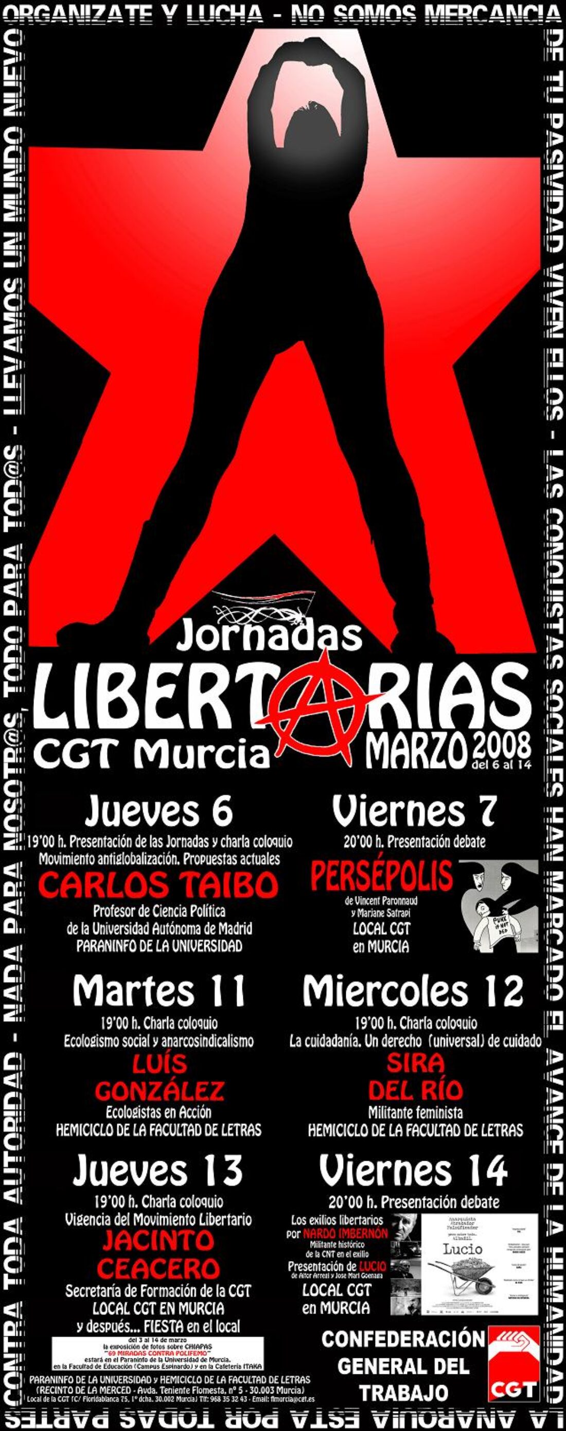 Jornadas Libertarias de CGT Murcia del 6 al 14 de marzo
