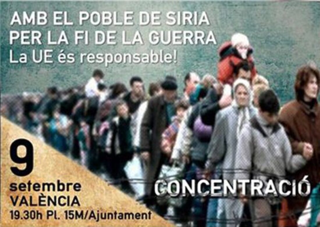 9-s Valencia: Concentración solidaria con el pueblo de Siria