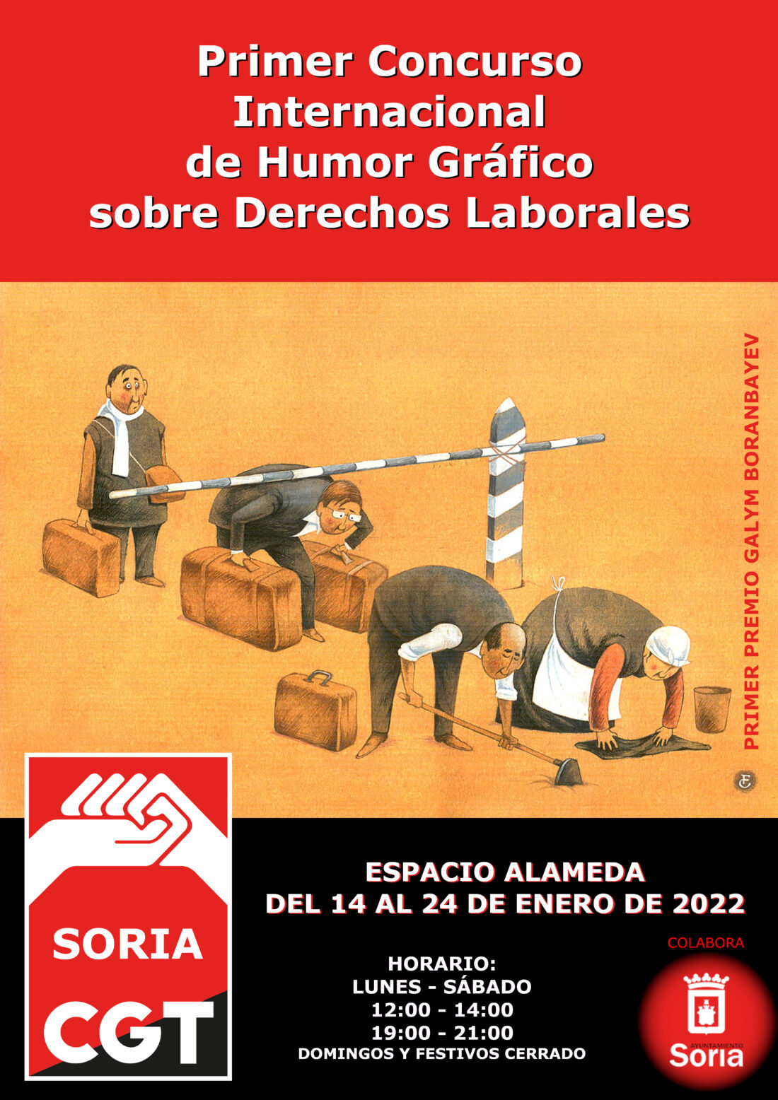 Vídeo Exposición de Humor Gráfico sobre derechos laborales en Soria