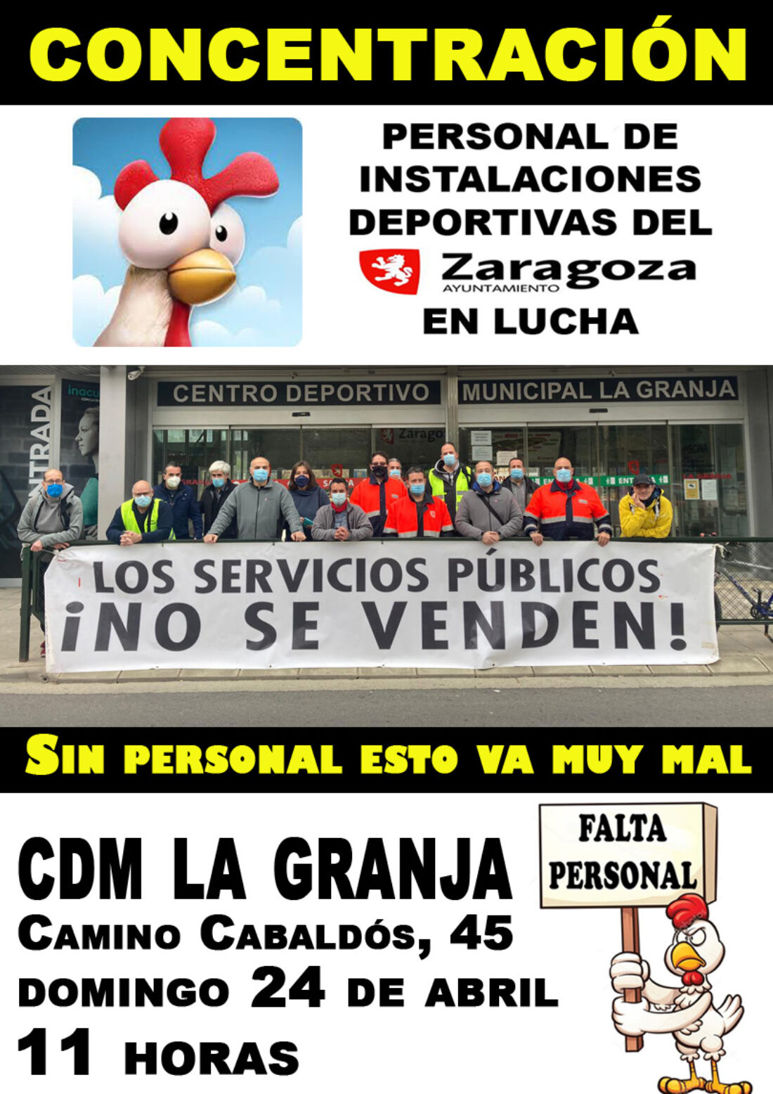 Continúa la huelga de deportes del Ayuntamiento de Zaragoza