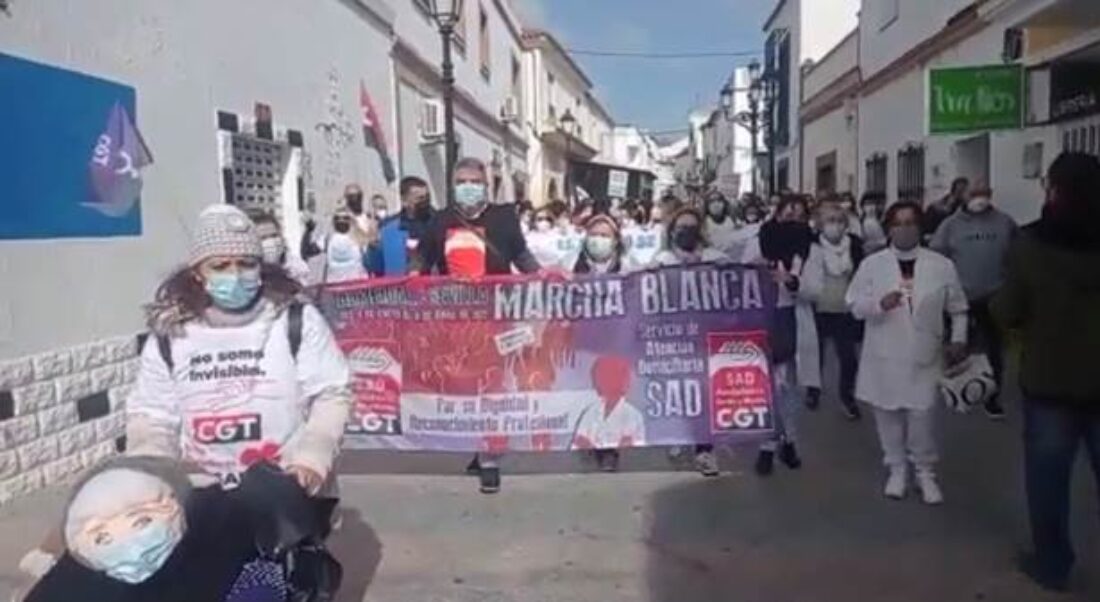 La octava etapa de la Marcha Blanca andaluza del Servicio de Atención Domiciliaria (SAD) se realizará en Cádiz el 28F, coincidiendo con la movilización andaluza de colectivos y movimientos sociales